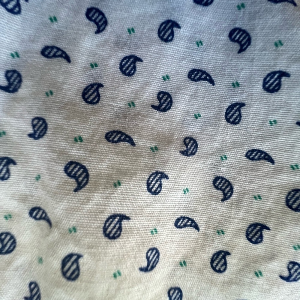 ENGLISH LAUNDRY BUTTON UP DRESS SHIRT WHITE W/ BLUE PATTERNS MENS SIZE MEDIUM - Picture 6 of 12